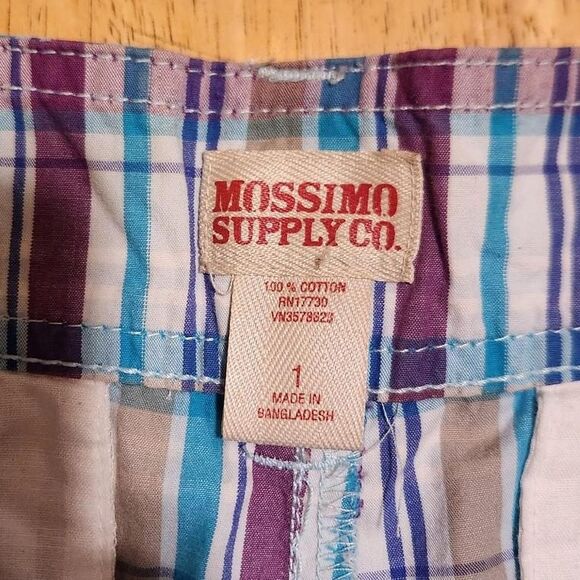 Vintage Y2k early 2000s Mossimo blue plaid low rise micro mini shorts - Picture 4 of 4